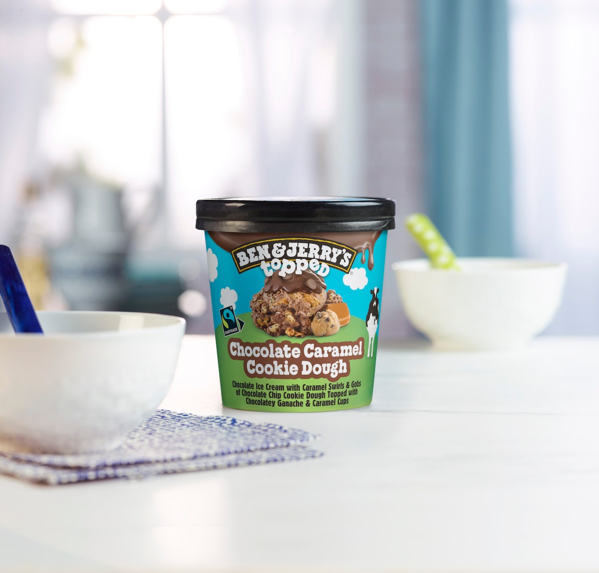 Chocolate Caramel Cookie Dough Topped Ben & Jerry’s